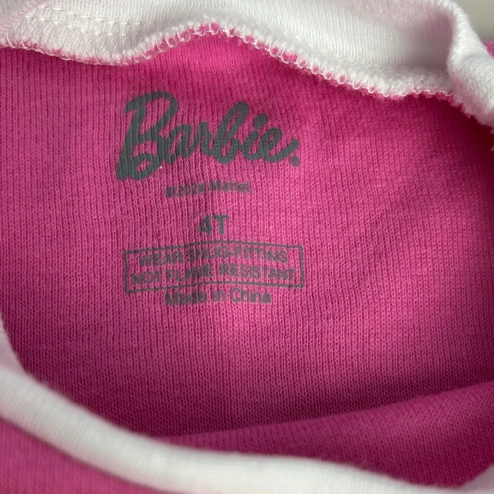 Barbie 100% Cotton Pink Pajama Set for Kids